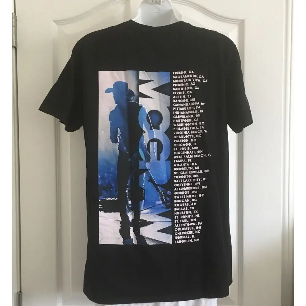 Tim‎ McGraw 2014 Sundown Heaven Town Concert T-Shirt Size Medium ~ Black